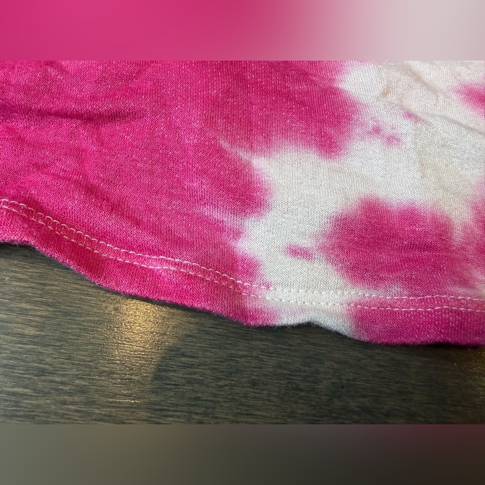 Girls' Pink Tie-Dye Long Sleeve Casual Dress - Picture 3 of 9
